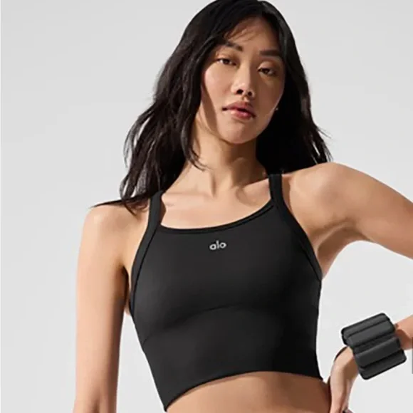 Alo Yoga Seamless Ribbed Favorite Bra Tank - Small - Picture 1 of 5